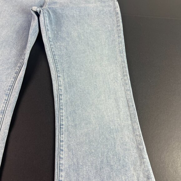 Abercrombie Fitch Jeans Women 29x33* Flare High Rise Blue Stretch Denim Tag 28 L - Picture 3 of 16